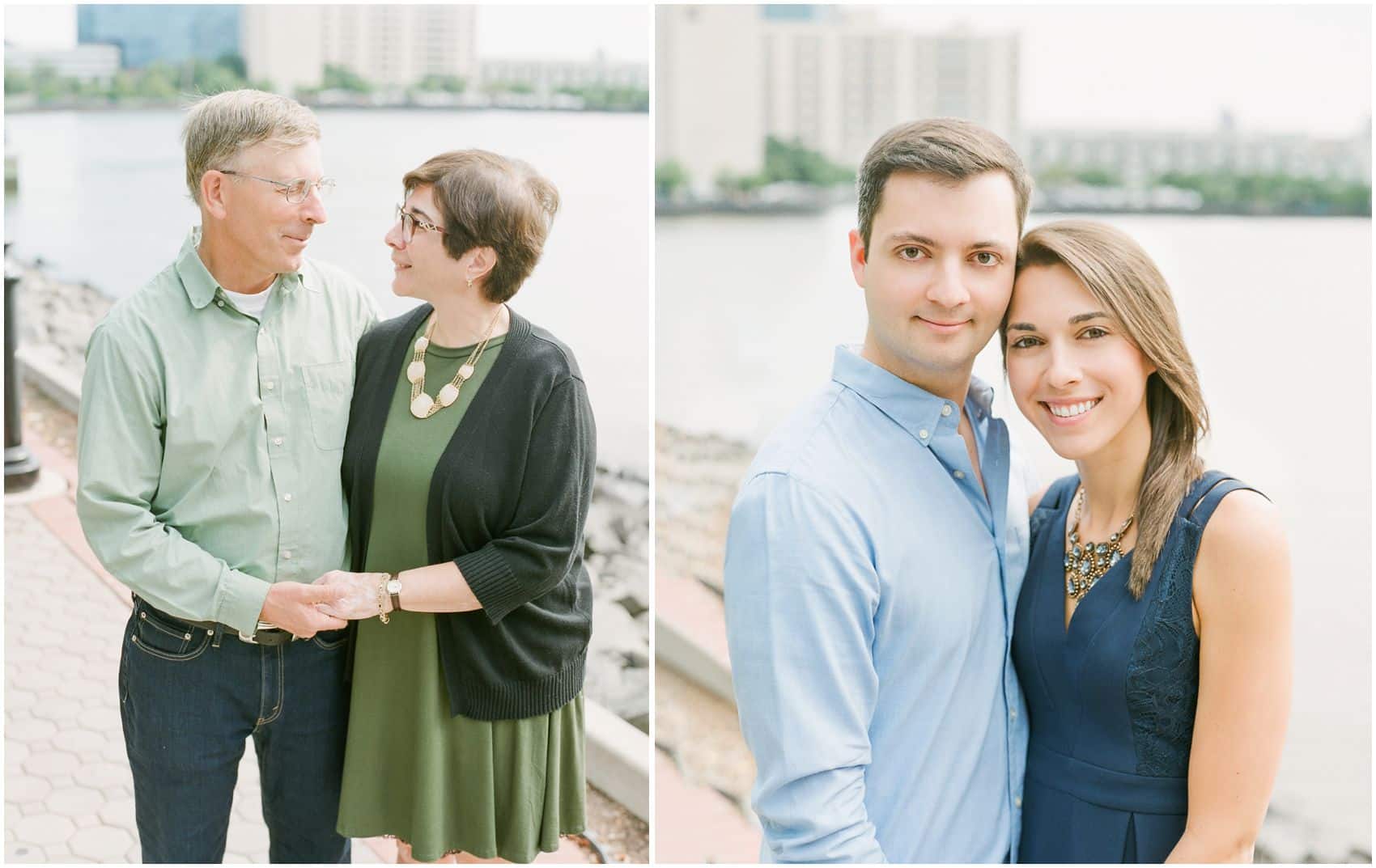 wedding anniversary by Hoboken waterfront celebrated with grandparents session and their children