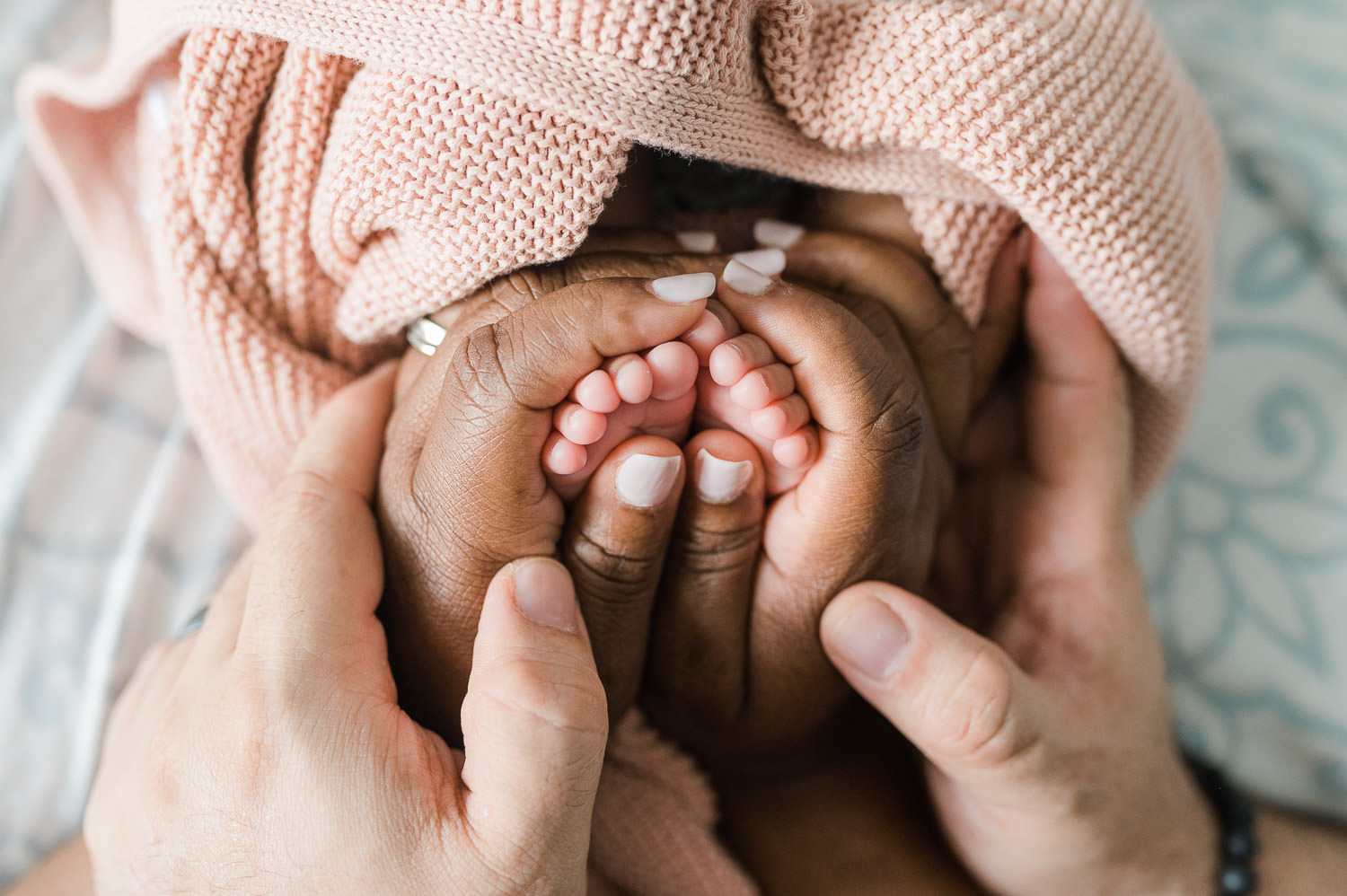 Newborn baby detail shot — in-home newborn photographer NYC
