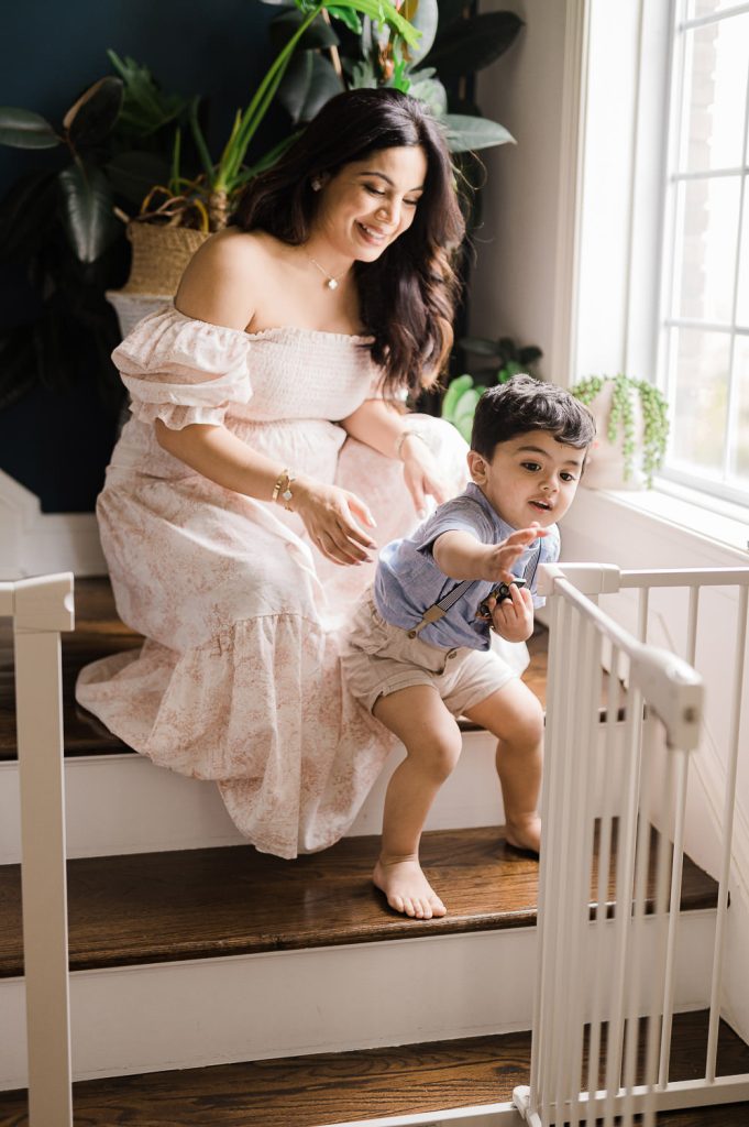 Family portrait with toddler — in-home family photographer NJ
